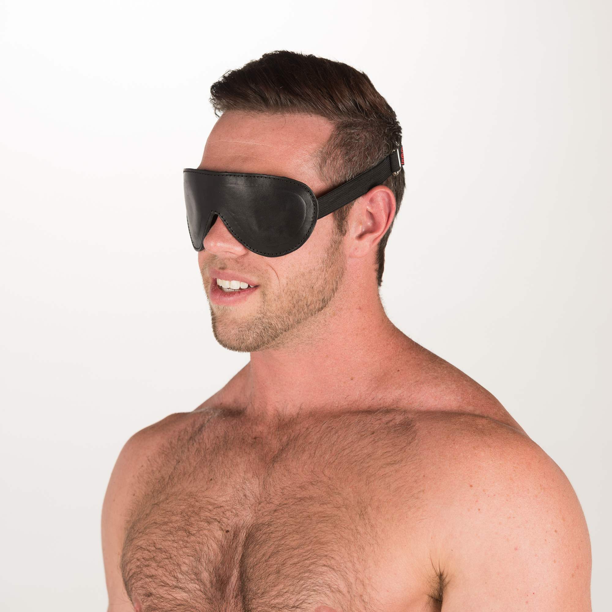 Classic Leather Blindfold, Padded Fabric Lining - The Tool Shed: An Erotic  Boutique